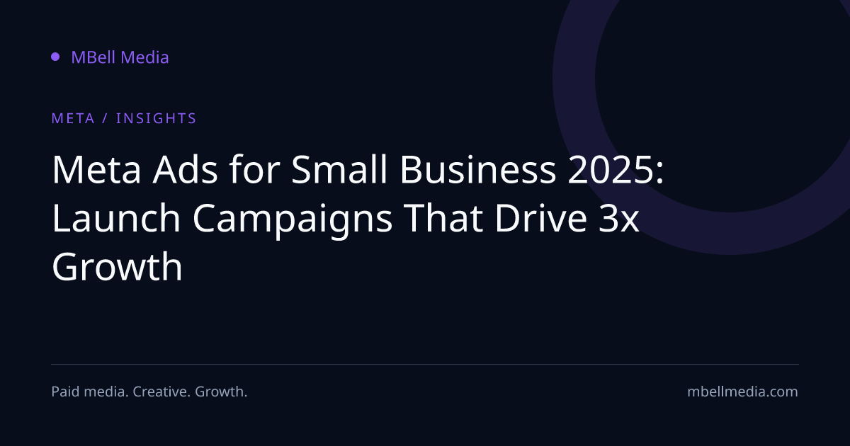 Meta Ads for Small Business 2025: Launch Campaigns That Drive 3x Growth